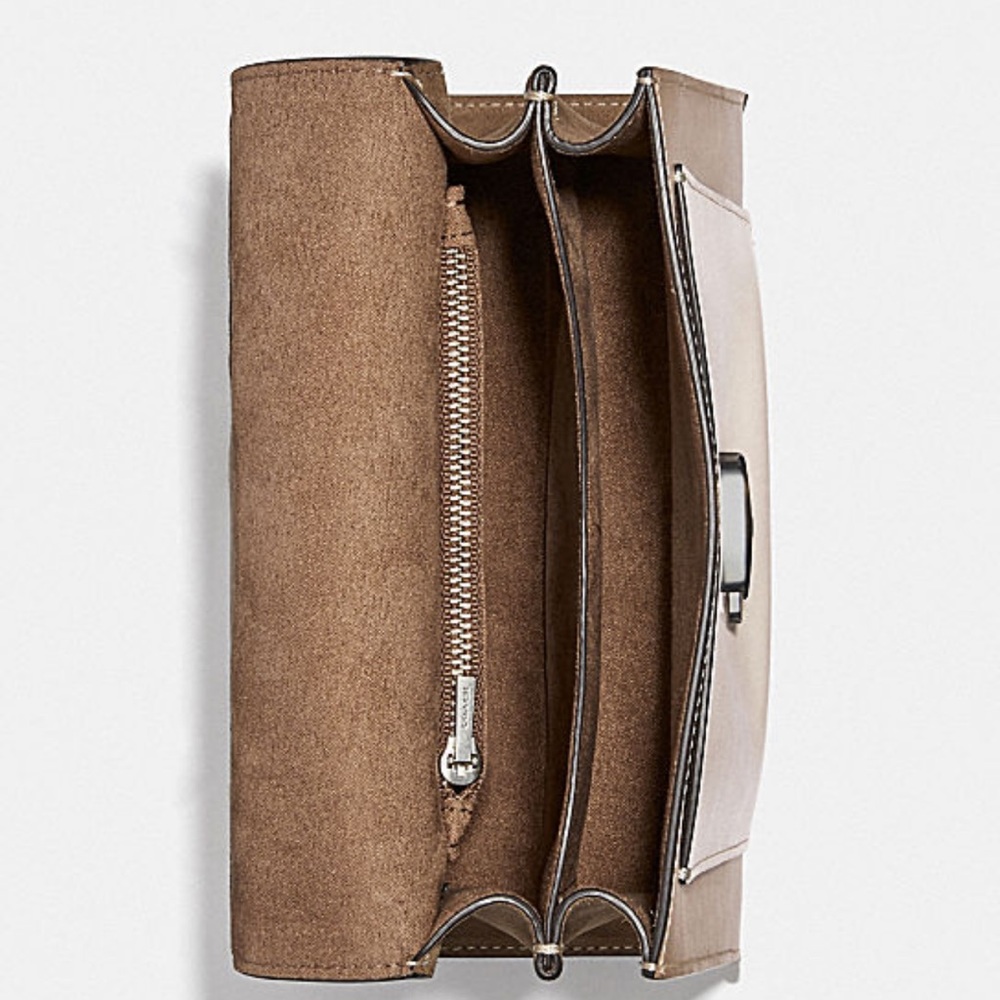 Coach Tabby 20 Top Handle In Colorblock With Snakeskin Detail Crossbody Bag 3787 - Picture 5 of 14
